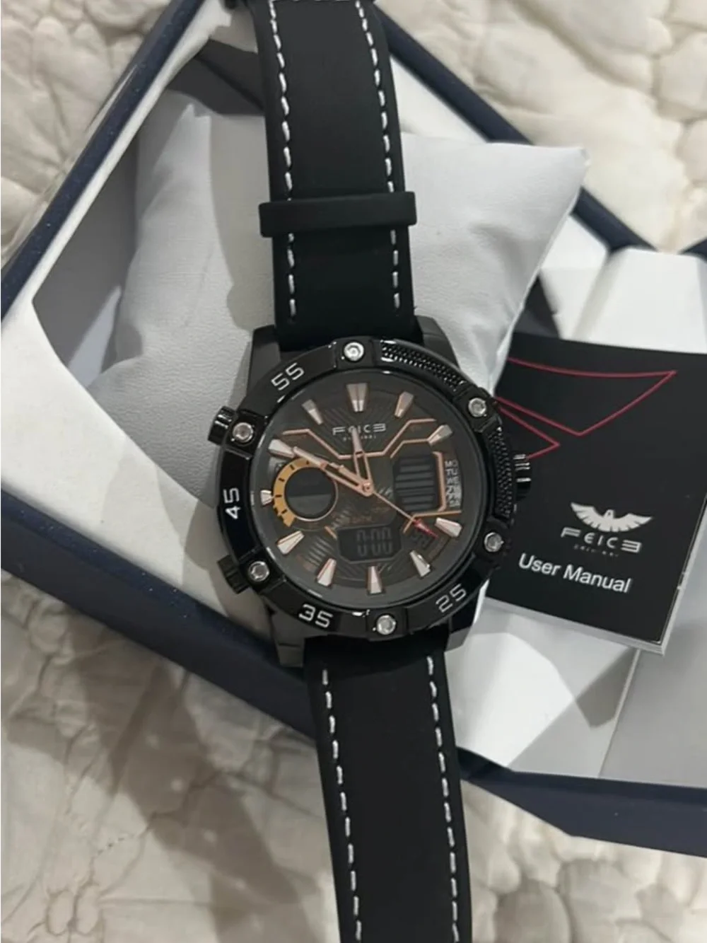 Ice Black Watch with Rose Gold Accents